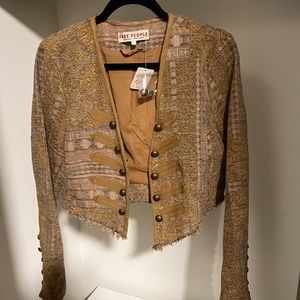 Free People, brocade blazer, size L